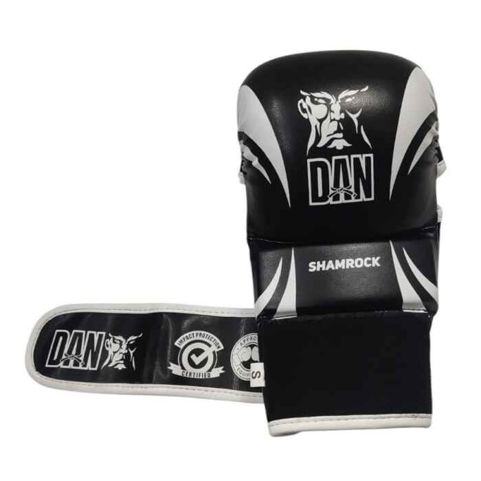 GUANTILLAS MMA DAN SHAMROCK NEGRO/BLANCO - Imagen 3