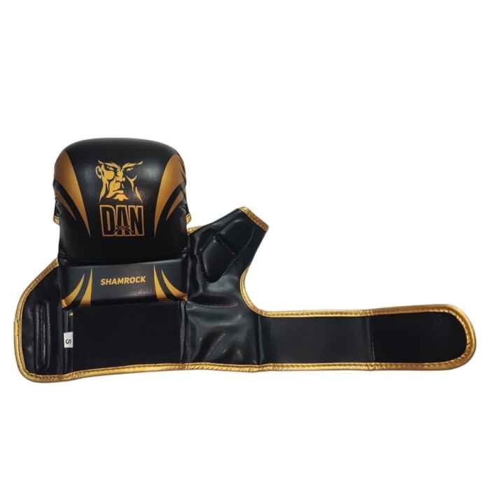 GUANTILLAS MMA DAN SHAMROCK NEGRO/DORADO - Imagen 4
