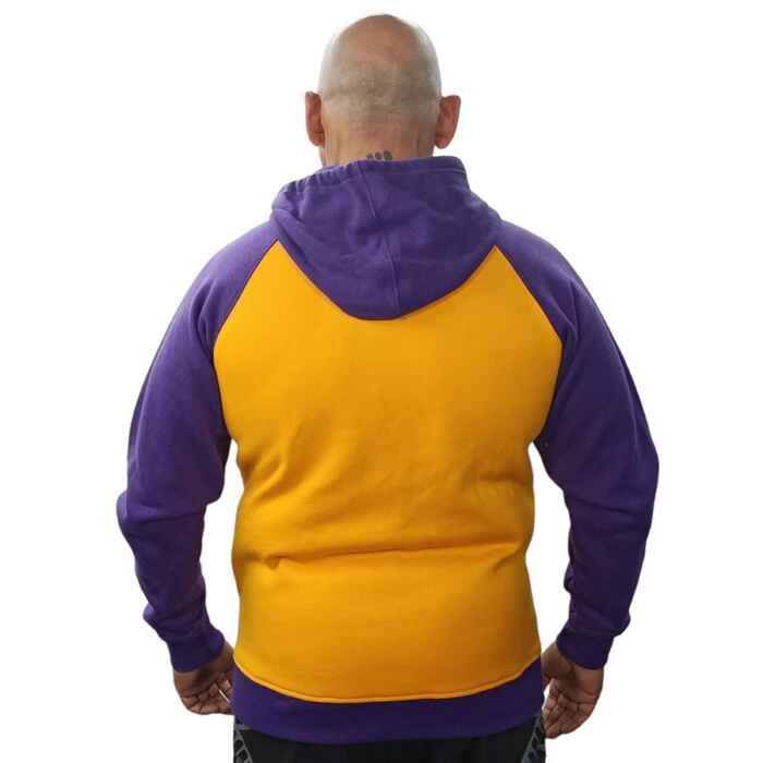 SUDADERA CAPUCHA CREMALLERA DAN BOXING AMARILLA/MORADA - Imagen 4