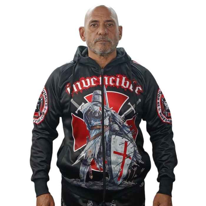 SUDADERA CON CAPUCHA Y CREMALLERA  DAN TEMPLARIO INVENCIBLE - Imagen 2