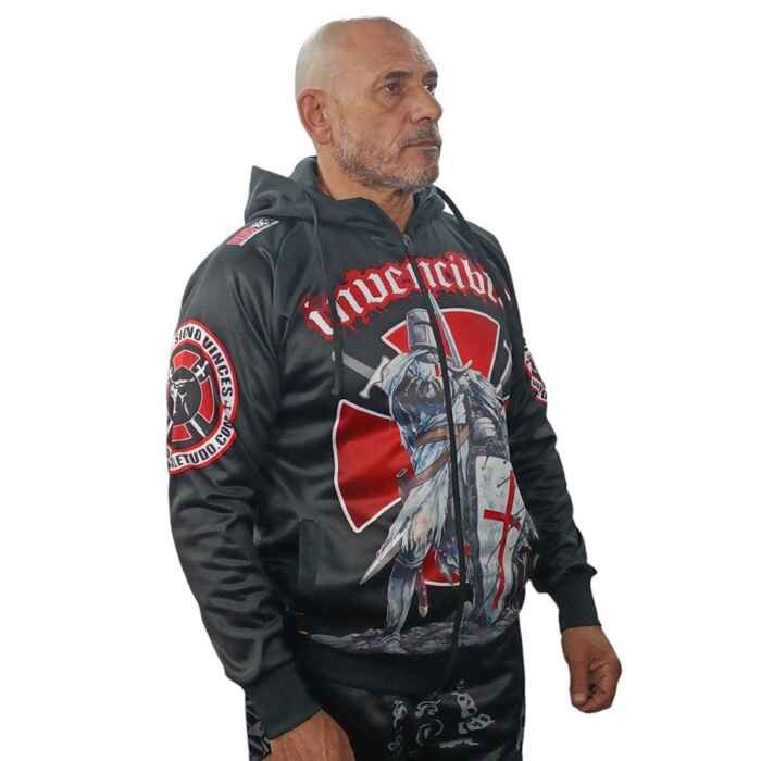 SUDADERA CON CAPUCHA Y CREMALLERA  DAN TEMPLARIO INVENCIBLE - Imagen 3