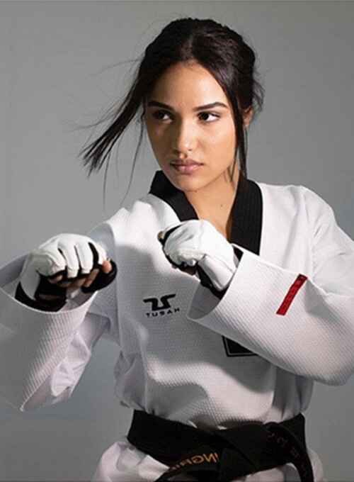 DOBOK TUSAH PREMIUM PROFESIONAL FIGHTER CUELLO NEGRO