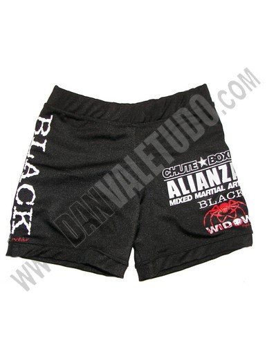 SHORT NEGRO WIDOW ALIANZA CHUTE BOXE SHORT NEGRO WIDOW ALIANZA CHUTE BOXE