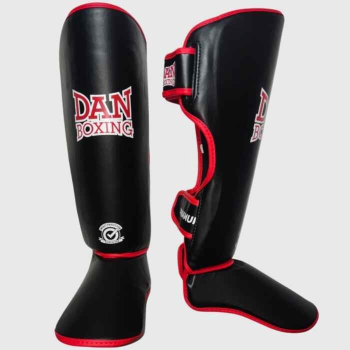ESPINILLERAS DANboxing  SAWAMURA NEGRO/ROJO PG - Imagen 2