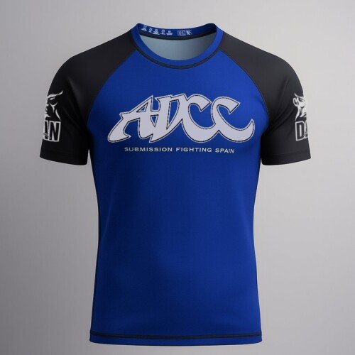 CAMISETA ELASTICA DANvaletudo ADCC ARONA AZUL