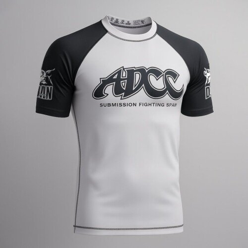 CAMISETA ELASTICA DANvaletudo ADCC ARONA BLANCA