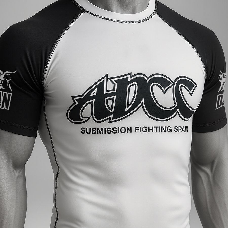 CAMISETA ELASTICA DANvaletudo ADCC ARONA BLANCA SA