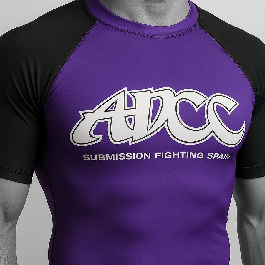 CAMISETA ELASTICA DANvaletudo ADCC ARONA MORADO SA