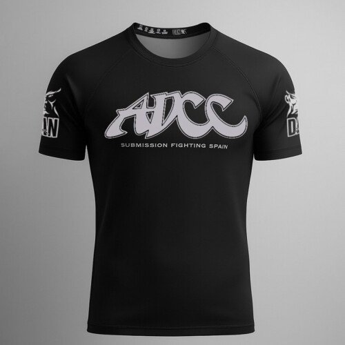CAMISETA ELASTICA DANvaletudo ADCC ARONA NEGRO