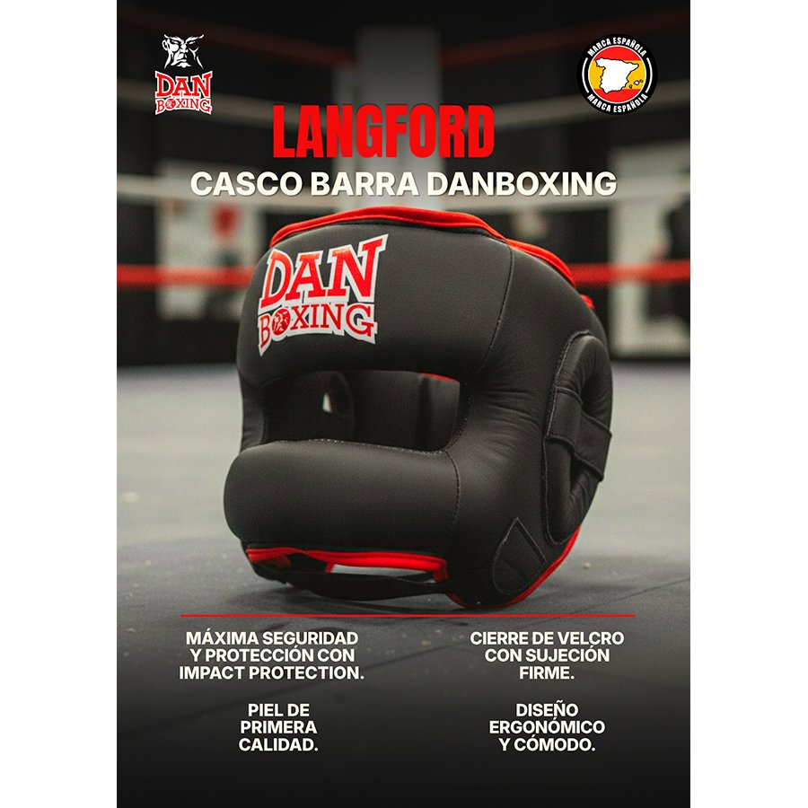 CASCO BARRA DANboxing LANGFORD PIEL NEGRO - Imagen 5
