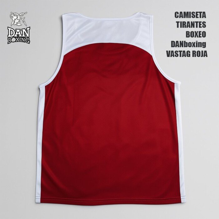 CAMISETA TIRANTES BOXEO DANboxing VASTAG ROJA - Imagen 2