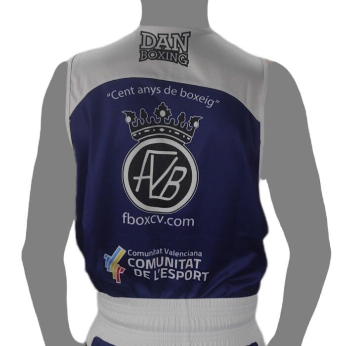 CAMISETA TIRANTES BOXEO DANboxing FVB RICCI AZUL - Imagen 2