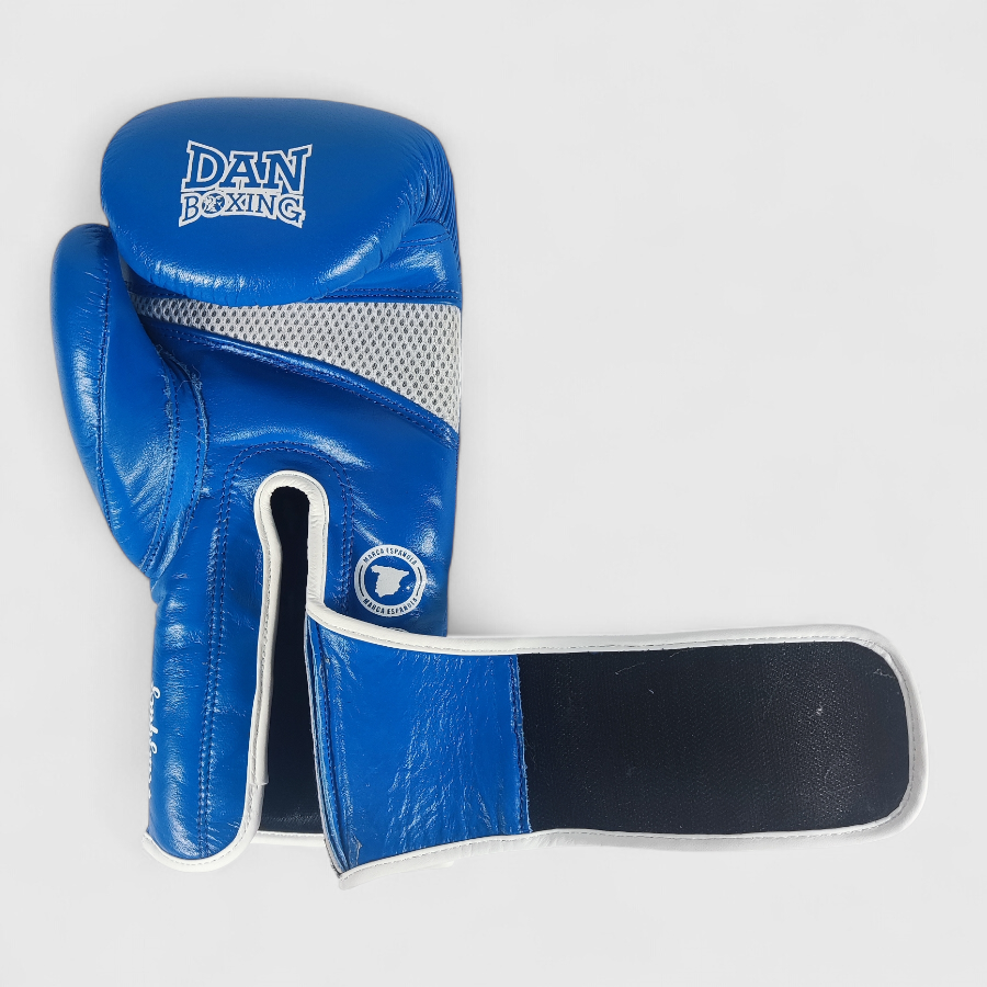 GUANTES DANboxing VELAZQUEZ PIEL AZUL/BLANCO - Imagen 4