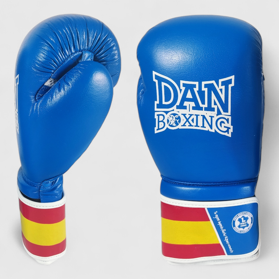 GUANTES DANboxing VELAZQUEZ PIEL AZUL/BLANCO - Imagen 5