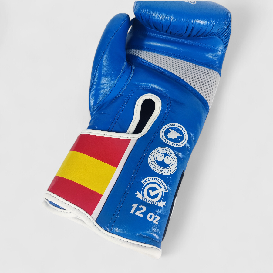 GUANTES DANboxing VELAZQUEZ PIEL AZUL/BLANCO - Imagen 6