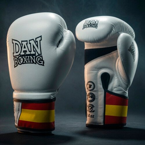 GUANTES DANboxing VELAZQUEZ PIEL BLANCO/NEGRO