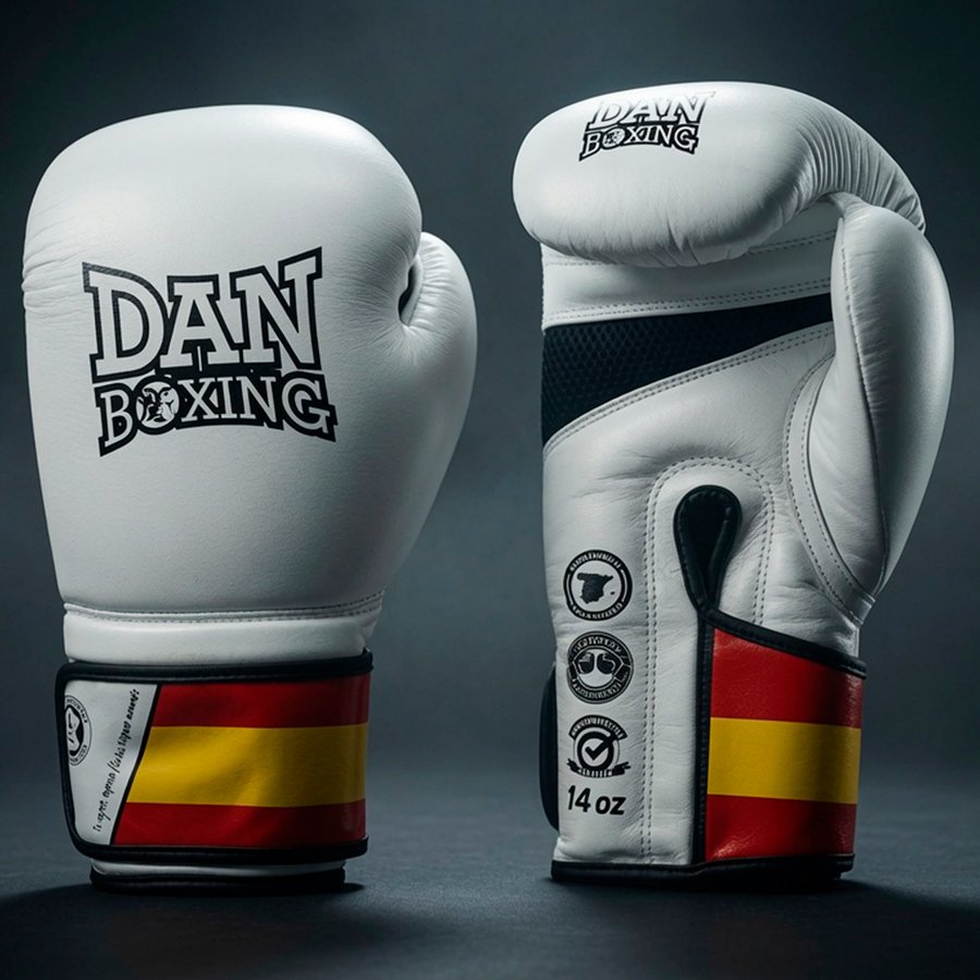 GUANTES DANboxing VELAZQUEZ PIEL BLANCO/NEGRO - Imagen 3