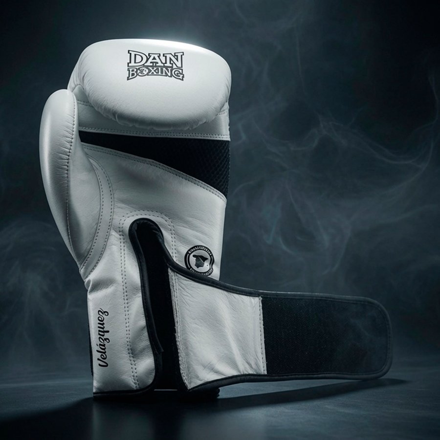 GUANTES DANboxing VELAZQUEZ PIEL BLANCO/NEGRO - Imagen 9