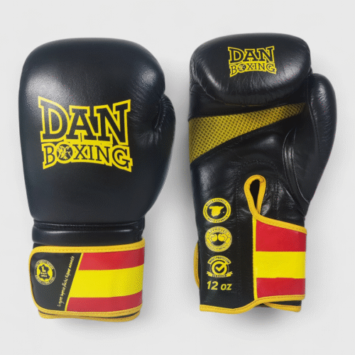 GUANTES DANboxing VELAZQUEZ PIEL NEGRO/AMARILLO