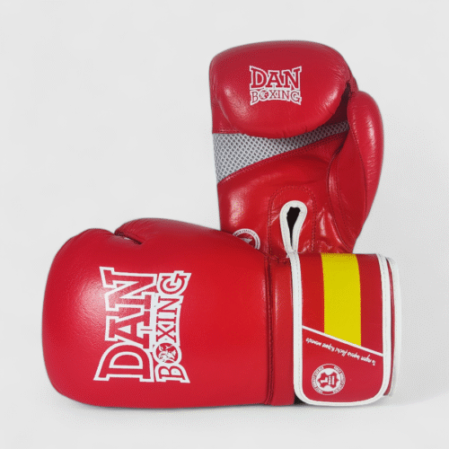 GUANTES DANboxing VELAZQUEZ PIEL ROJO/BLANCO