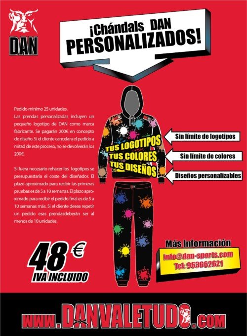 CHANDAL COMPLETO PERSONALIZADO DAN