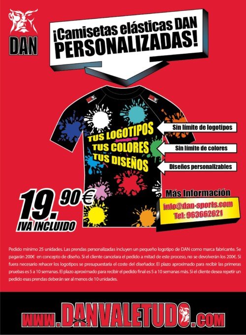 CAMISETA ELASTICA PERSONALIZADA DAN