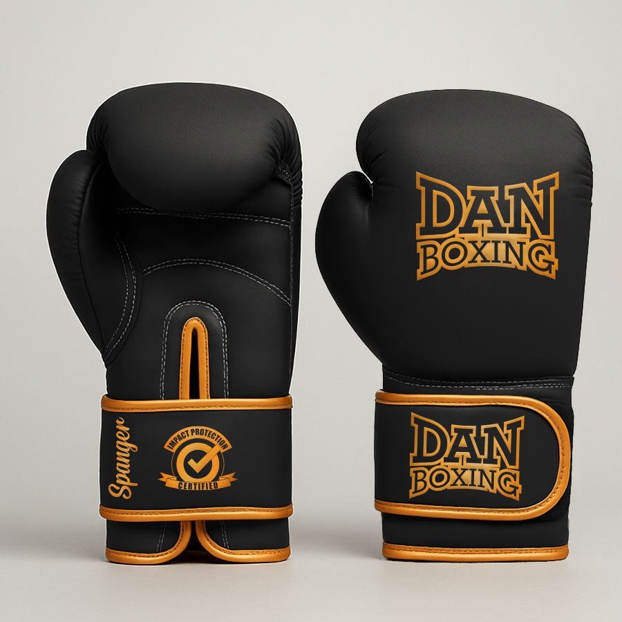 GUANTES DANboxing SPANGER NEGRO/DORADO