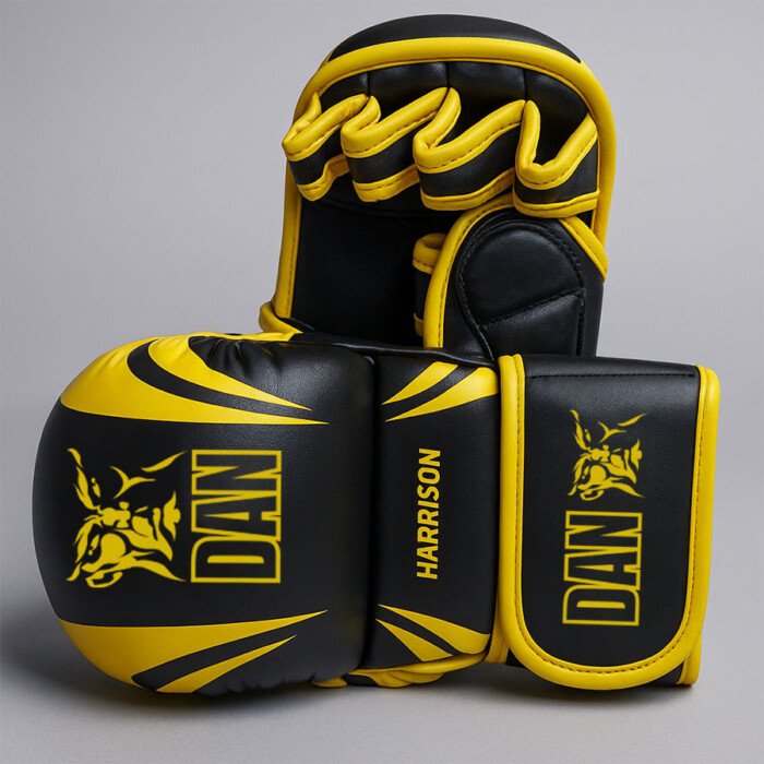 GUANTILLAS MMA DAN HARRISON NEGRA/AMARILLA - Imagen 2