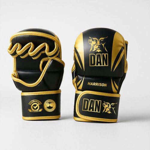 GUANTILLAS MMA DAN HARRISON NEGRA/DORADA
