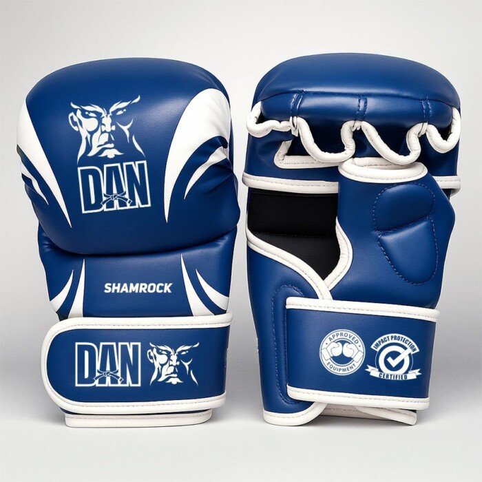 GUANTILLAS MMA DAN SHAMROCK AZUL/BLANCO