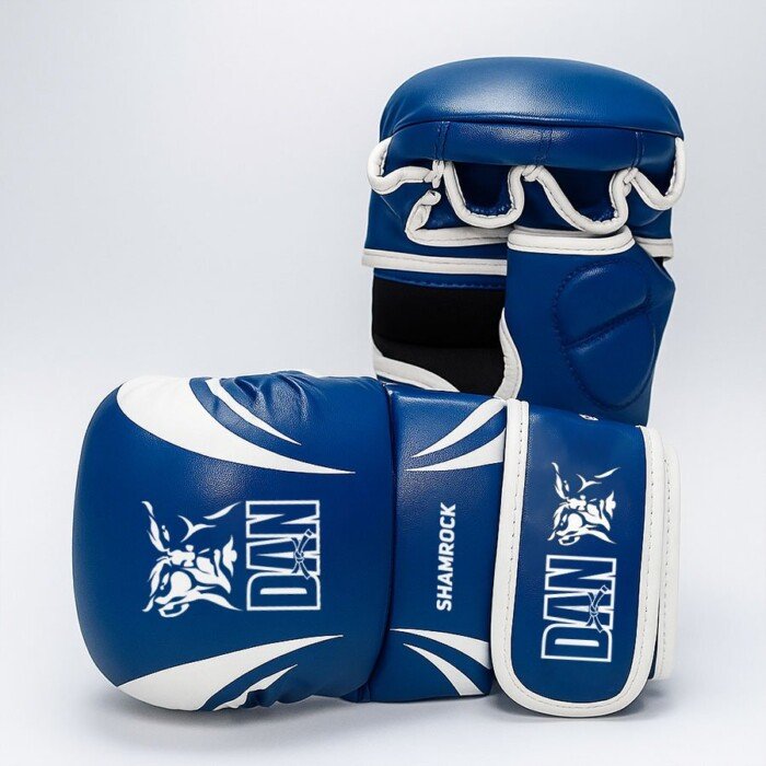 GUANTILLAS MMA DAN SHAMROCK AZUL/BLANCO - Imagen 2
