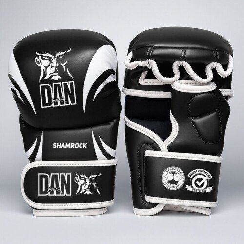 GUANTILLAS MMA DAN SHAMROCK NEGRO/BLANCO