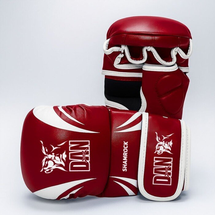 GUANTILLAS MMA DAN SHAMROCK ROJO/BLANCO - Imagen 2
