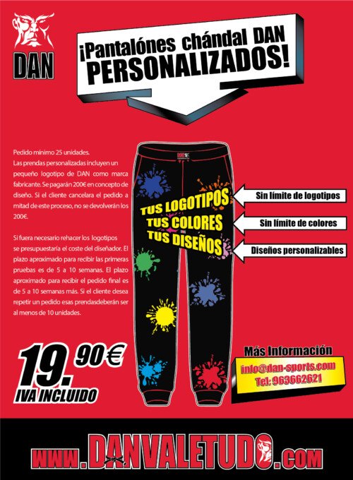PANTALON LARGO PERSONALIZADO DAN