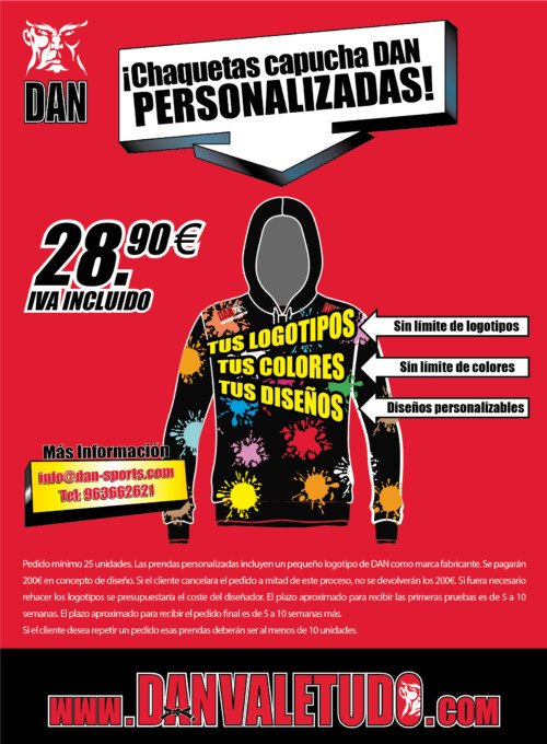 SUDADERA CAPUCHA PERSONALIZADA DAN