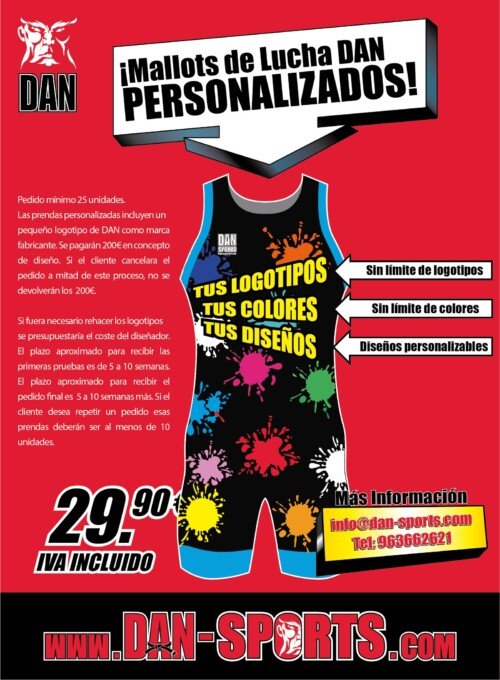 MALLOT LUCHA DAN PERSONALIZADO