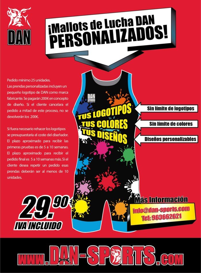 MALLOT LUCHA DAN PERSONALIZADO