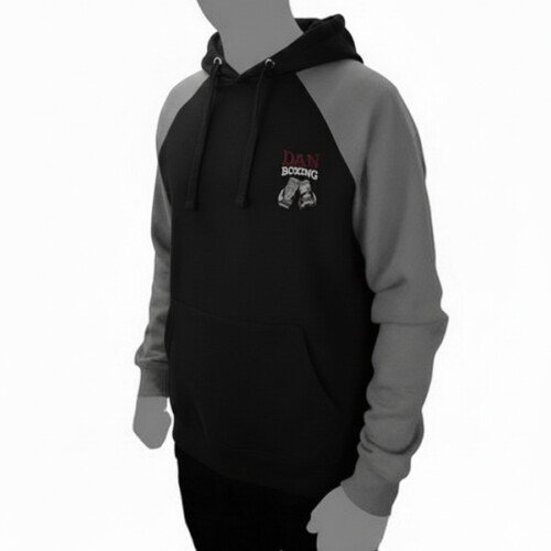 SUDADERA CAPUCHA DANBoxing BADET NEGRO/GRIS