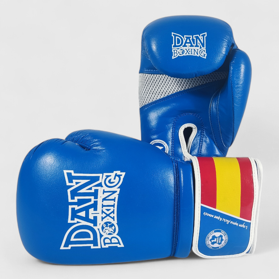 GUANTES DANboxing VELAZQUEZ PIEL AZUL/BLANCO - Imagen 7