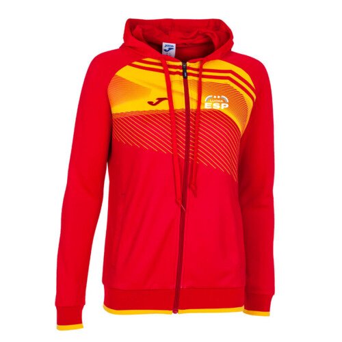 CHAQUETA CON CAPUCHA JOMA ECO SUPERNOVA FELODA MUJER ROJO/AMARILLO