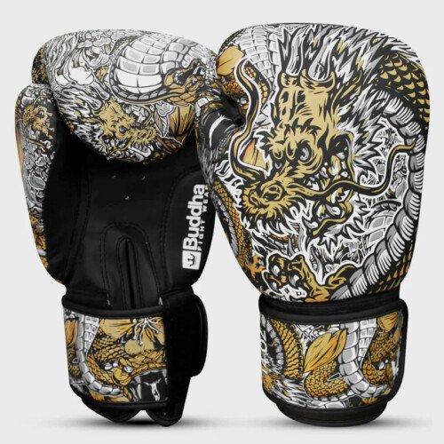 GUANTES BUDDHA DRAGON BLANCOS