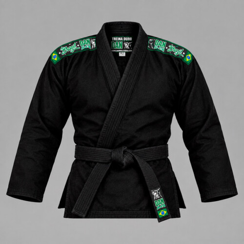 KIMONO DANvaletudo TREINA DURO NEGRO