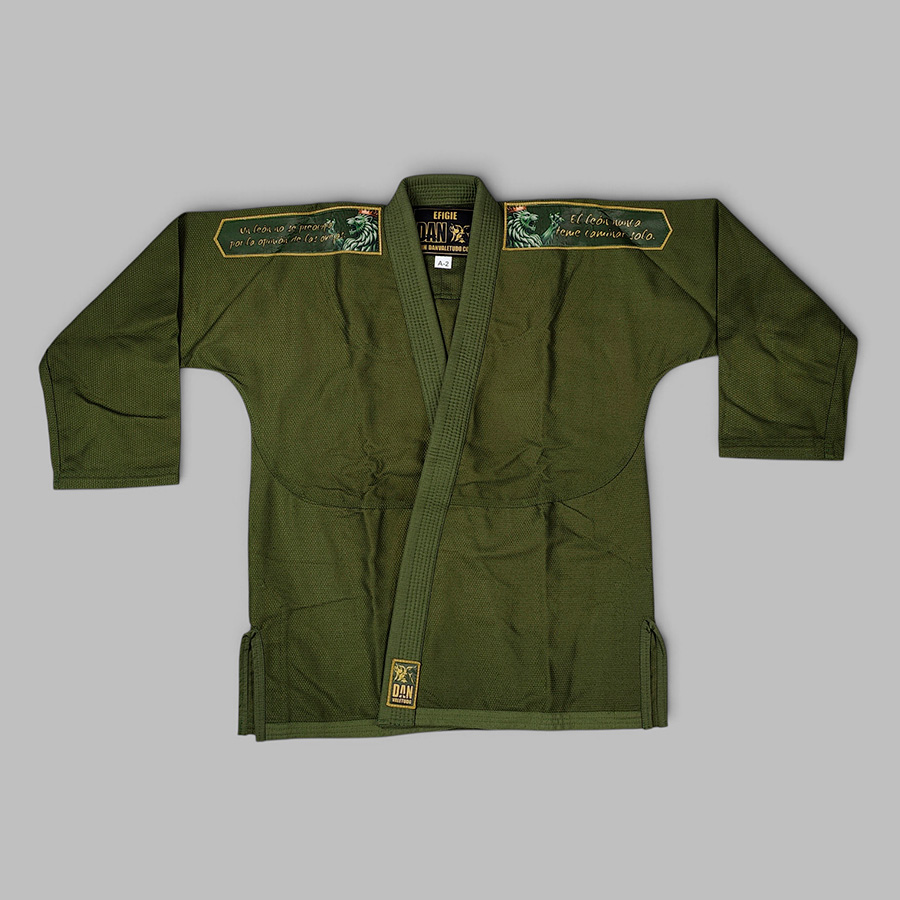 KIMONO DANvaletudo EFIGIE VERDE CAQUI KIMONO DANvaletudo EFIGIE VERDE CAQUI
