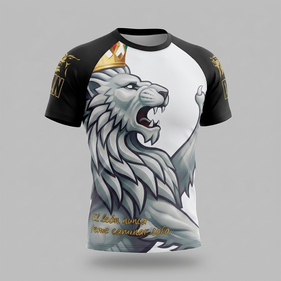 CAMISETA ELASTICA DANvaletudo EFIGIE BLANCA