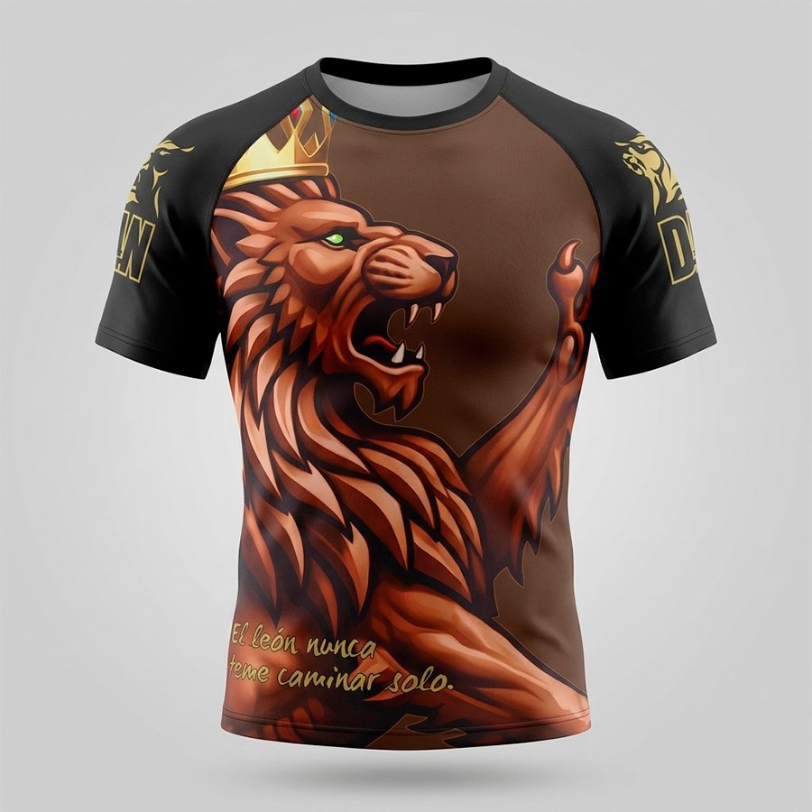 CAMISETA ELASTICA DANvaletudo EFIGIE MARRON