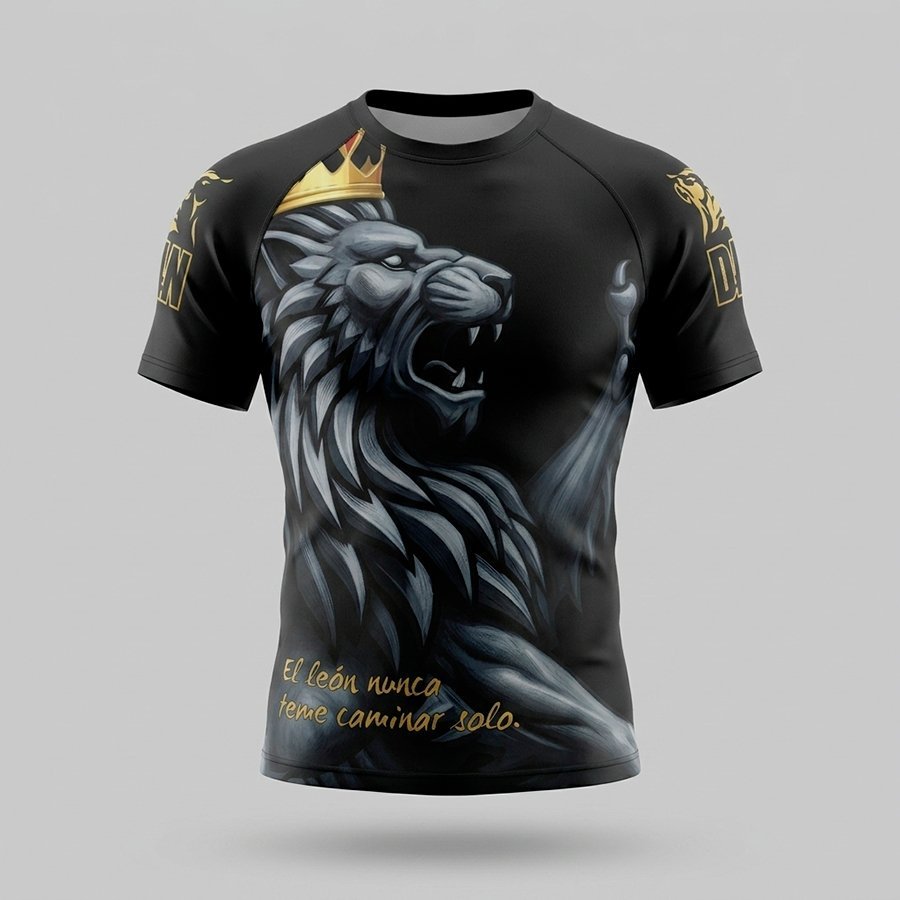 CAMISETA ELASTICA DANvaletudo EFIGIE NEGRA