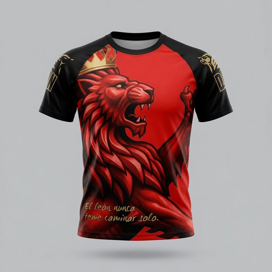 CAMISETA ELASTICA DANvaletudo EFIGIE ROJA