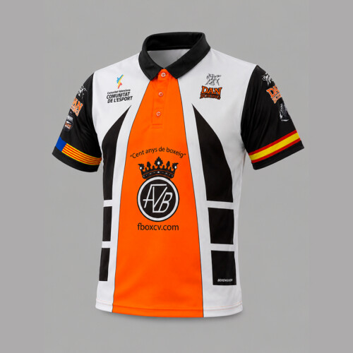 POLO DANboxing FEDERACIÓN VALENCIANA DE BOXEO BERENGUER NARANJA